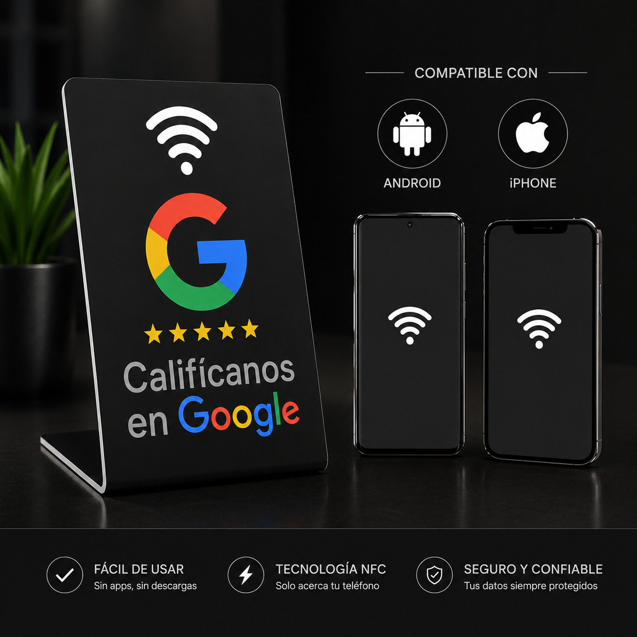 Sensor NFC Google Maps Blanco